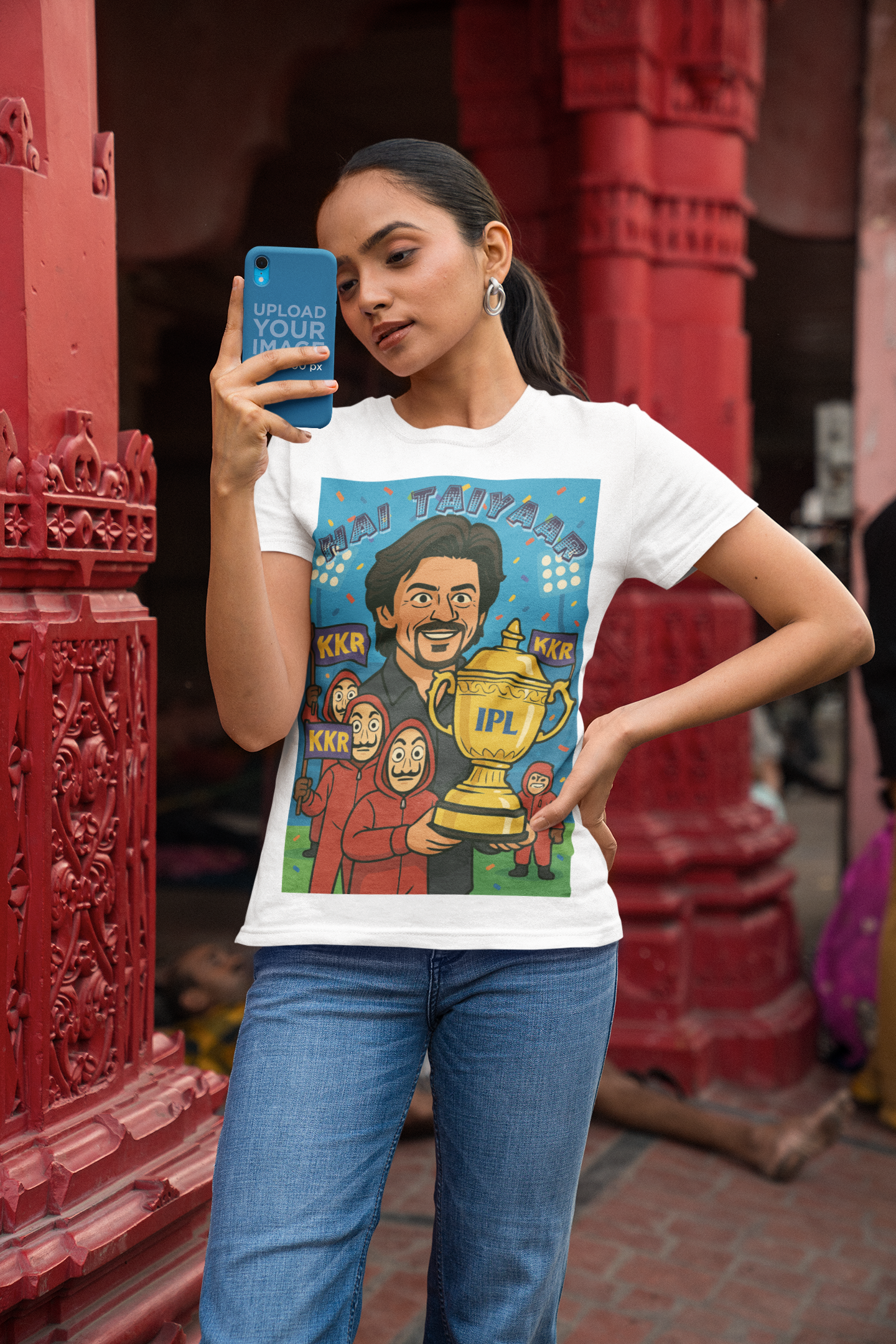 KKR Hai Taiyaar Half Sleeve T-Shirt for Women